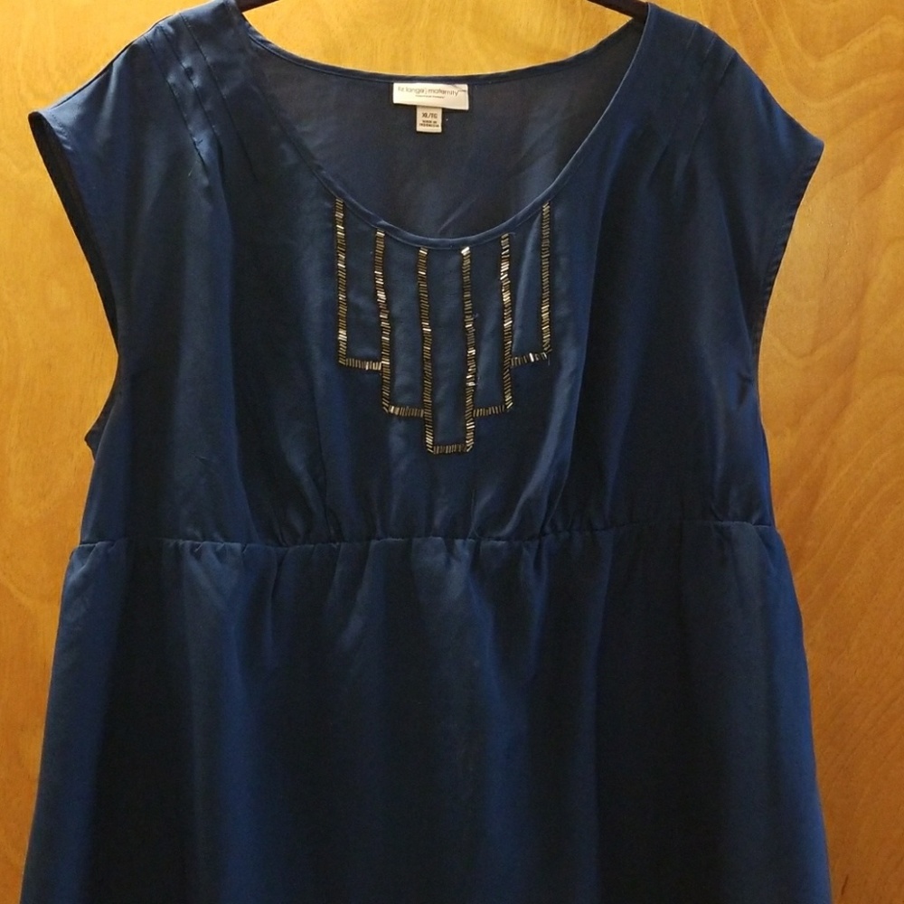 Teal maternity top